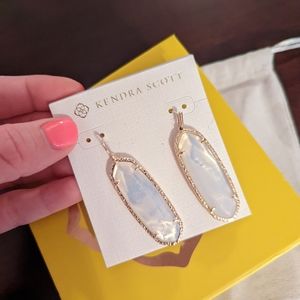 Kendra Scott Gold Layla Earrings Opalite Illusion in Gold